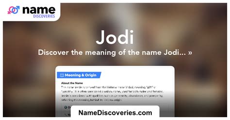 jodi meaning in english